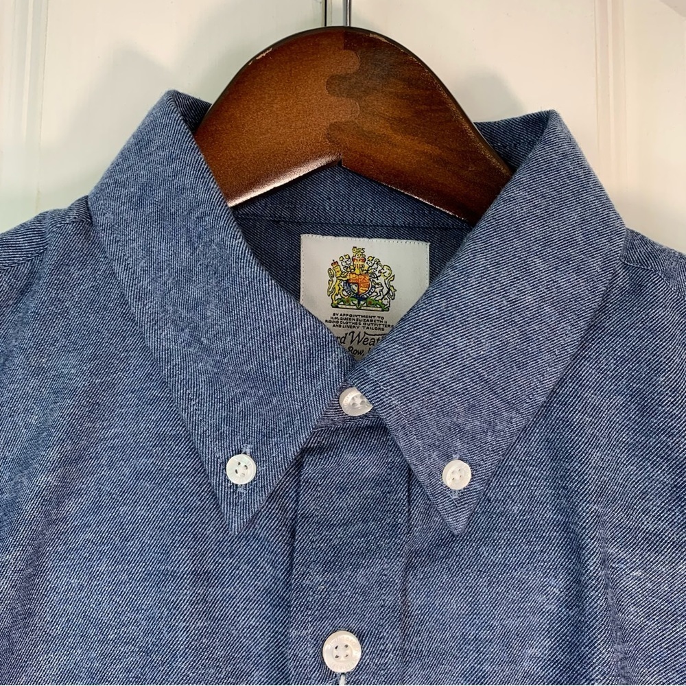 NWT Bernard Weatherill Denim Effect Cotton Shirt - Picture 4 of 16